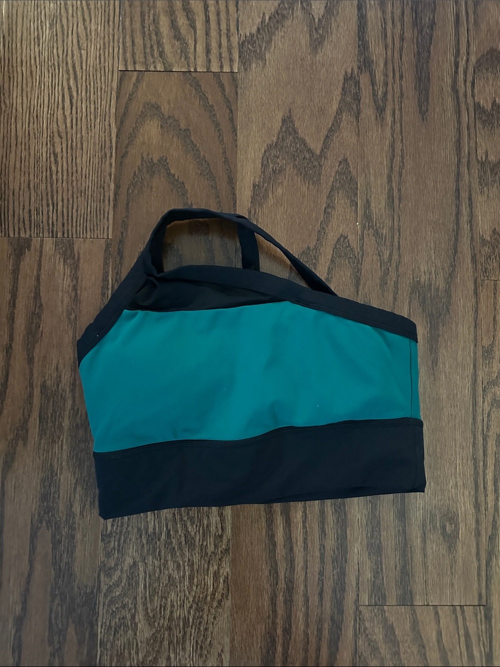 Born Primitive Teal and Black One-Shoulder Sports Bra